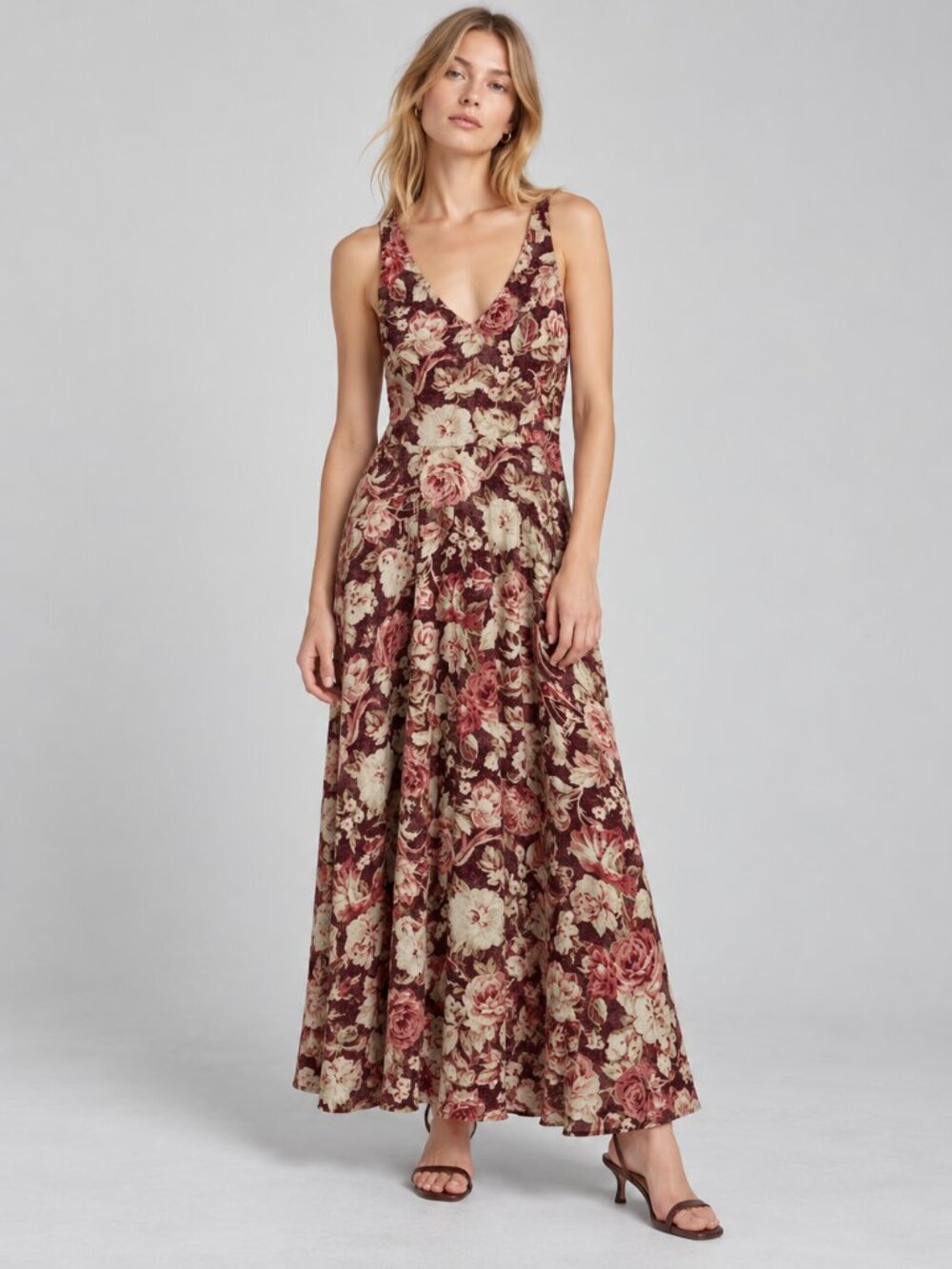 Chaps Floral Maxi Dress